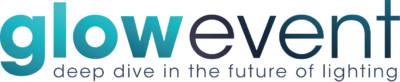 Glowevent logo with the motto: deep dive in the future of lighting