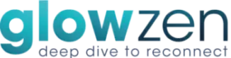 Glowzen logo wioth the motto: deep dive to reconnect